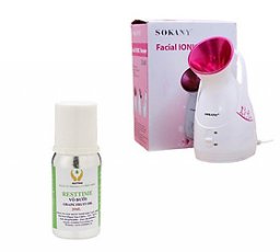 Tinh Dầu Vỏ Bưởi Nguyên Chất Resttime 20ML Chai Nhôm+Máy Xông Hơi Mặt Sokany