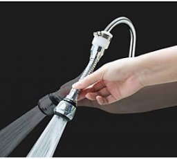 Vòi nước tăng áp xoay 360 độ inox dài 15cm