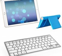 Bàn phím bluetooth BK3001 cho iPad, Máy tính bảng - Kèm đế giữ