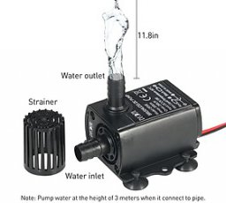 Máy Bơm Chìm Chống Thấm Nước Cho Bể Cá Dedeal DC12V 5W