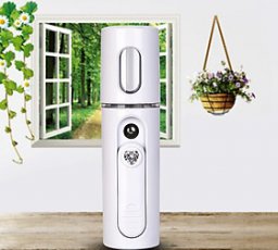 Máy xông mặt phun sương ,xịt khoáng Nano mini cầm tay tiện dụng của WATER LIFE màu trắng