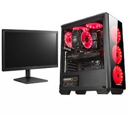 Máy tính Case PC Gaming Desktop cao cấp Core i7, Ram 8Gb, hai ổ cứng SSD + HDD, VGA 1050Ti, màn 22in