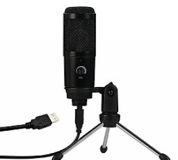 Micro Condenser Micrô USB Ghi âm Karaoke Phát sóng podcast với Clip Chân cắm và phát cho máy tính xá