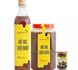 Combo Thực Phẩm Chức Năng Mật Ong Thiên Nhiên Honeyboy (500ml) Và Mật Ong Thiên Nhiên Honeyboy (1kg)