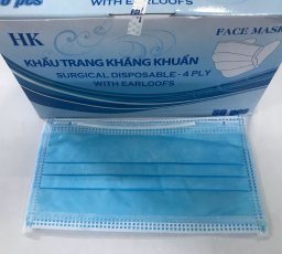 Khẩu trang xanh 4 lớp HK