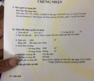 4000m2 giá 4 tỷ đường xe hơi :car: xương cá Lý Nhơn và Duong Văn Hạnh