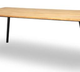 Madison Table chân kim loại mặt bàn gỗ Tếch hoặc gỗ Keo